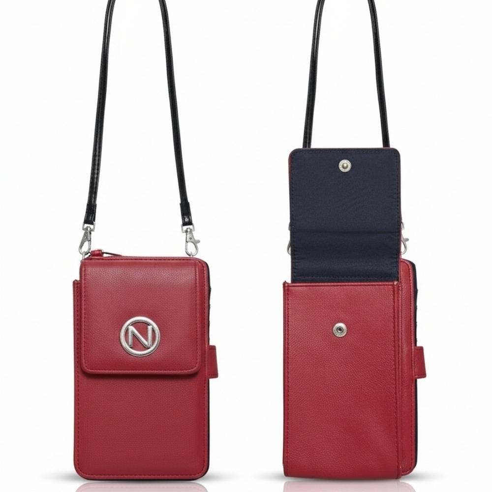 Nautica Red RFID Protected Phone Crossbody Wallet - Like New! ❤️